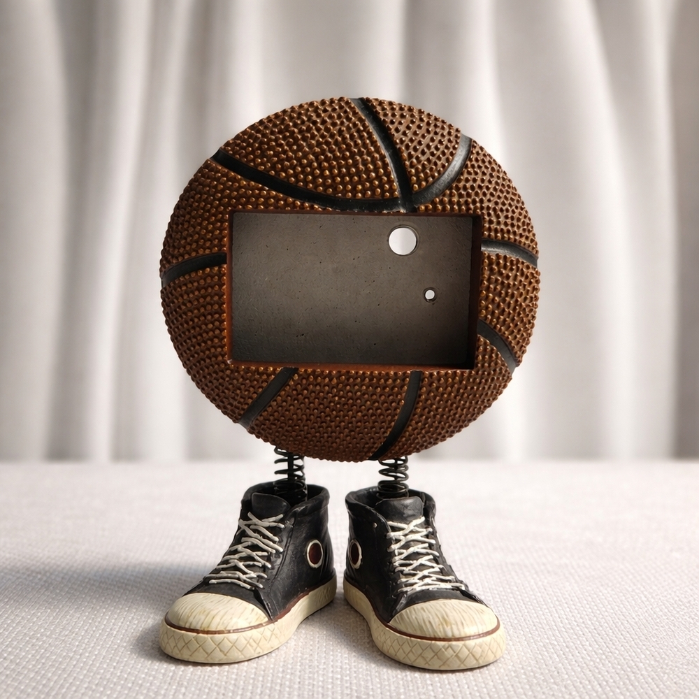 Novelty Basketball Frame with Sneaker Base - Brown